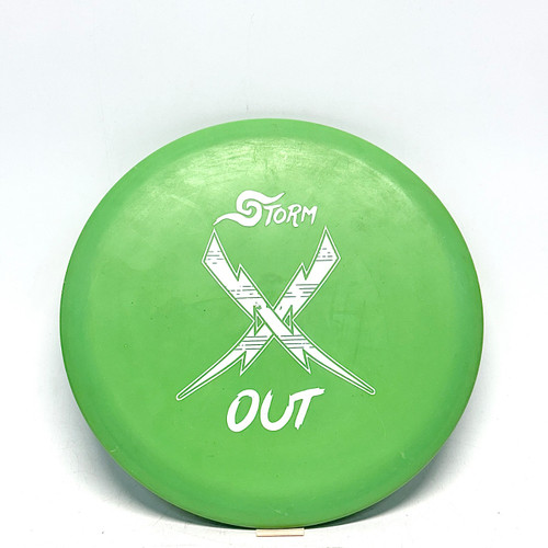 Vist Large View of Product Image Which is Used STORM X OUT WALLCLOUD Disc Golf Mid Range Kelly green 164g
