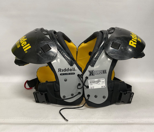 Vist Large View of Product Image Which is Used Riddell X FORCE II FB Shoulder Pads Grey LG