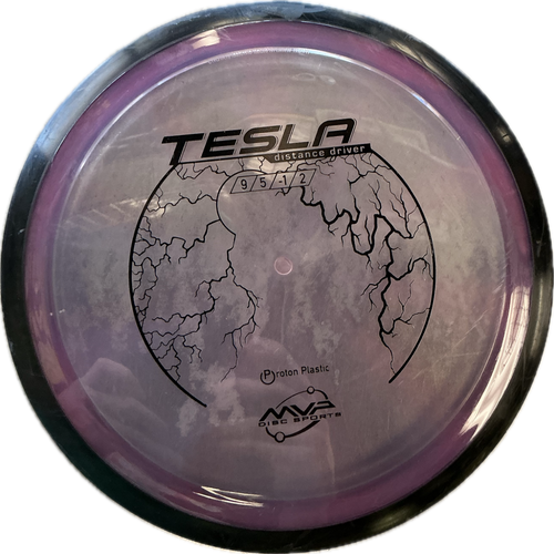Vist Large View of Product Image Which is Used MVP TESLA Disc Golf Driver Purple