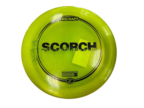 Vist Large View of Product Image Which is Used Discraft Z SCORCH Disc Golf Driver Yellow 170g