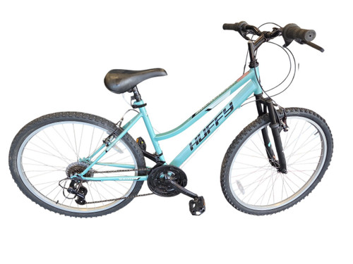 Vist Large View of Product Image Which is Used Huffy ROCKCREEK Mountain Bike Womens Turquoise 43-47cm - 17-18" - MD Frame