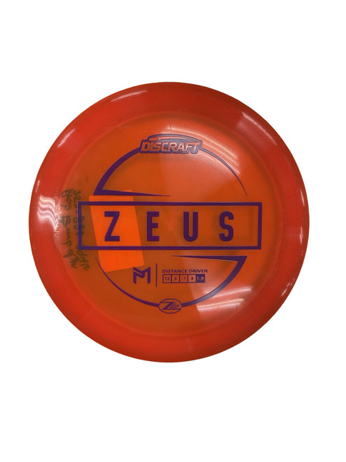 Vist Large View of Product Image Which is Used Discraft Z LITE ZEUS Disc Golf Driver Orange 158g
