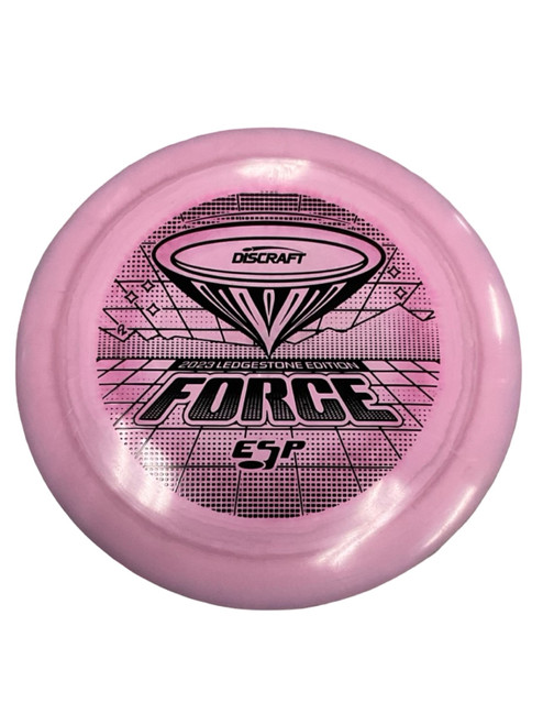 Vist Large View of Product Image Which is Used Discraft ESP FORCE 2023 LEDGESTONE EDITION Disc Golf Driver Pink 164g