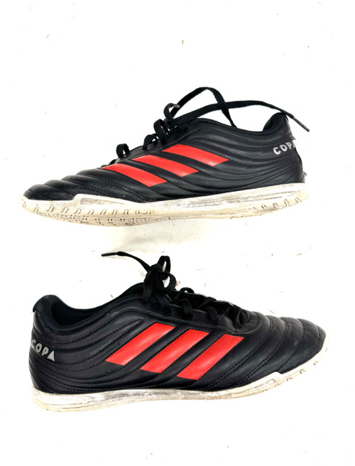Vist Large View of Product Image Which is Used Adidas Soccer Indoor Shoes Black Senior 7.5