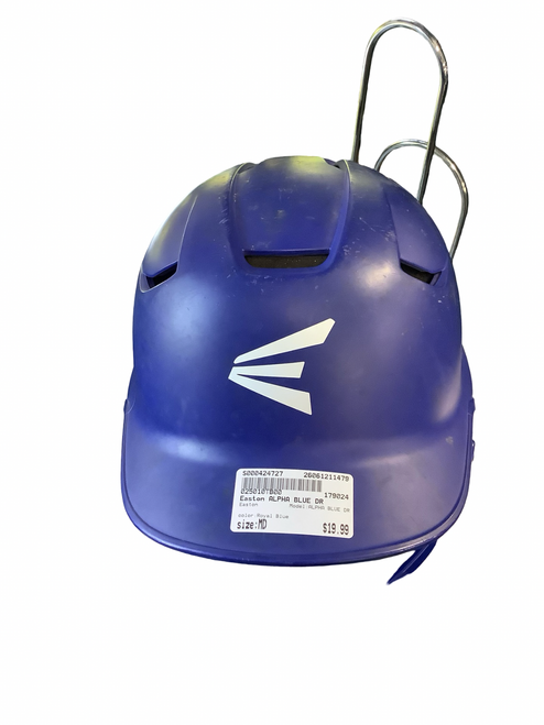 Vist Large View of Product Image Which is Used Easton ALPHA BLUE DR Batting Helmet No Mask Royal Blue MD
