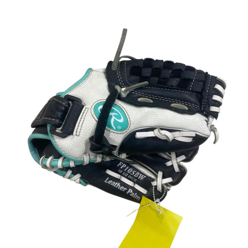 Vist Large View of Product Image Which is Used Rawlings FASTPITCH FP105BW BB/SB Glove RH Throw None 10 1/2"