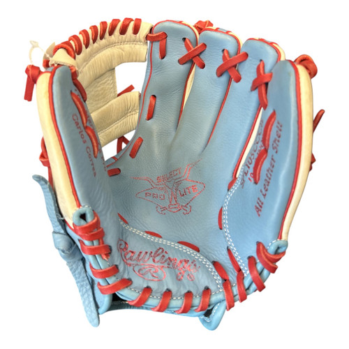 Vist Large View of Product Image Which is Used Rawlings SELECT PRO LITE BB/SB Glove RH Throw Royal Blue 10 1/2"