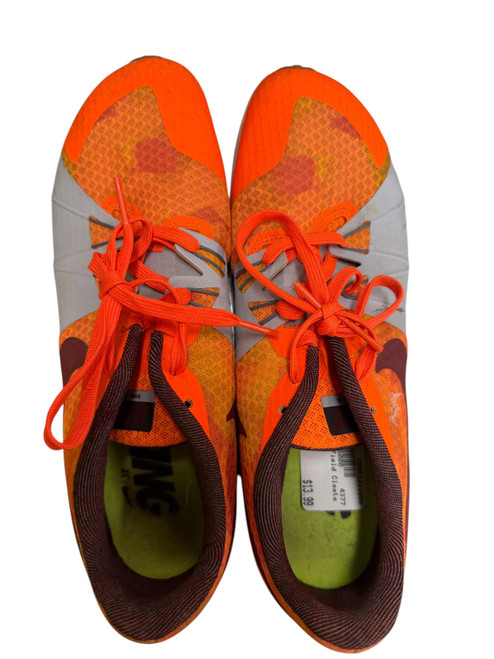 Vist Large View of Product Image Which is Used Nike Track & Field Cleats Adult Orange Senior 8.5