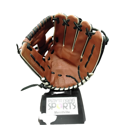 Vist Large View of Product Image Which is Used Wilson A550 BB/SB Glove RH Throw Brown 11"