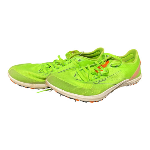 Vist Large View of Product Image Which is Used Brooks Track & Field Cleats Adult Lime Green Senior 10