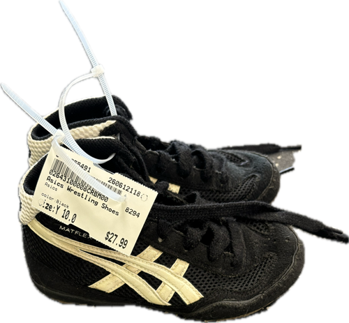 Vist Large View of Product Image Which is Used Asics Wrestling Shoes Black Senior 6.5