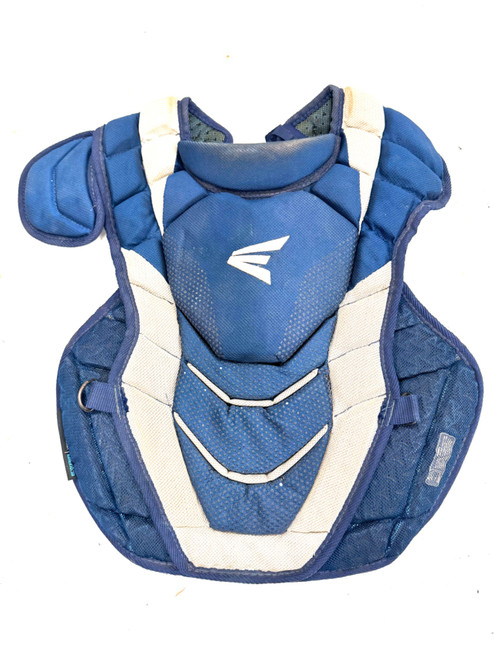 Vist Large View of Product Image Which is Used Easton PRO X INT 12-15 Catchers Chest Protector Navy Blue Intermed