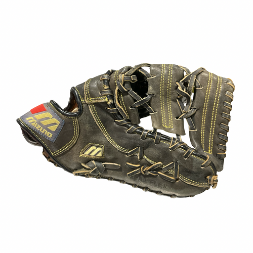 Vist Large View of Product Image Which is Used Mizuno SUPER FLEX PALM BB/SB First Base RH Throw Black 10 1/2"