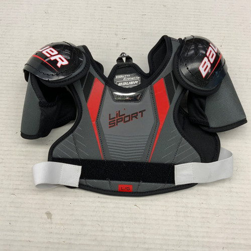Vist Large View of Product Image Which is Used Bauer LIL SPORT Youth Shoulder Pads LG