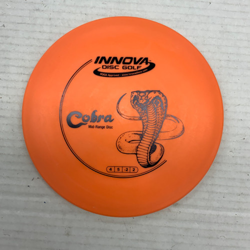 Vist Large View of Product Image Which is Used Innova DX COBRA Disc Golf Mid Range Orange 170g