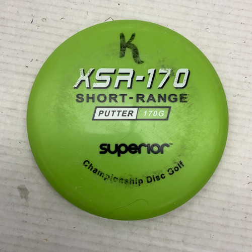 Vist Large View of Product Image Which is Used SUPERIOR XSR-170 Disc Golf Putter Green 170g