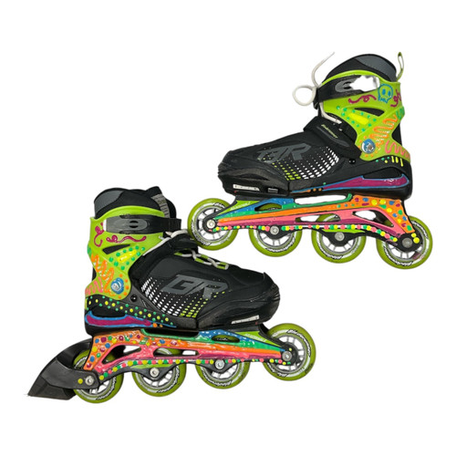 Vist Large View of Product Image Which is Used Bladerunner PHOENIX ADJ 2-6 Junior Rec Fitness Skates Green Adjustable