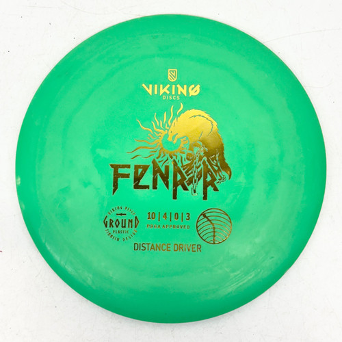 Vist Large View of Product Image Which is Used VIKING FENRIR GROUND Disc Golf Driver Green 175g