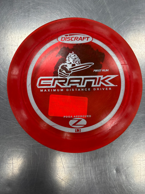 Vist Large View of Product Image Which is Used Discraft Z CRANK Disc Golf Driver Red