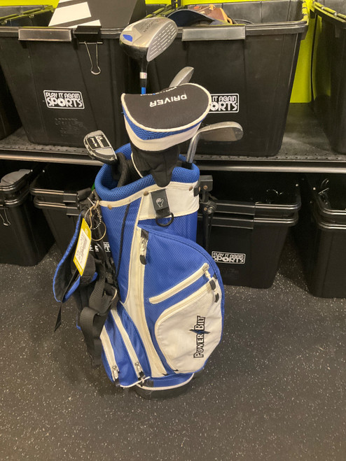 Vist Large View of Product Image Which is Used Powerbilt LIL SLUGGER GOLF SET Jr Package Set RH Royal Blue 5 Piece