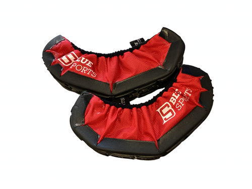 Vist Large View of Product Image Which is Used Blue Sport Hockey Skate Guard Fits Jr. 1 - 5