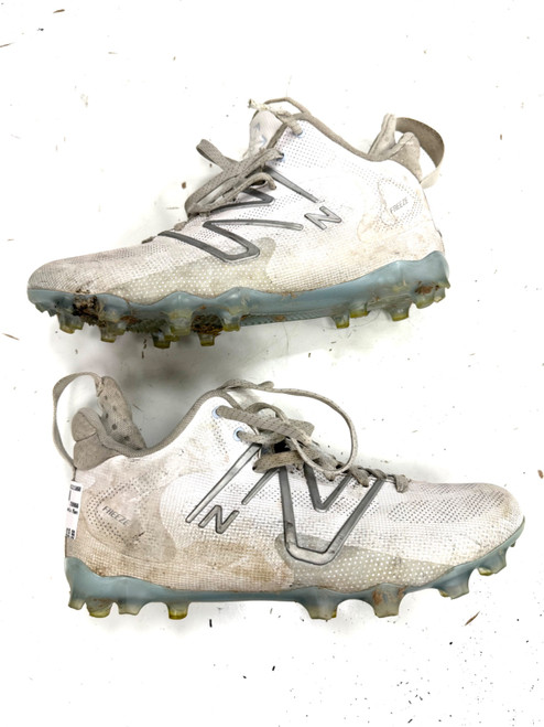 Vist Large View of Product Image Which is Used New Balance LAX Cleats Mens White Senior 8