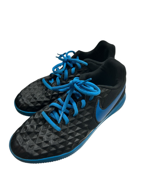 Vist Large View of Product Image Which is Used Nike Soccer Indoor Shoes Black And Royal Blue Junior 04