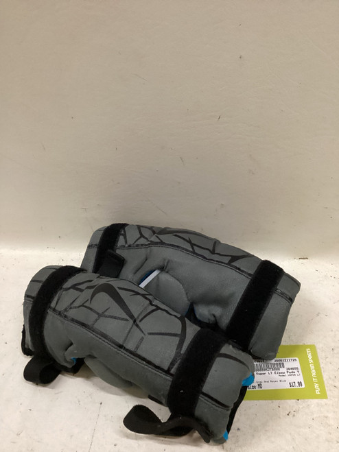 Vist Large View of Product Image Which is Used Nike VAPOR LT Lacrosse Arm Pads/Guards Grey And Royal Blue MD