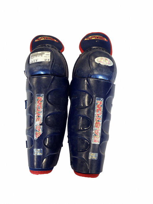 Vist Large View of Product Image Which is Easton Y19 Junior Shin Guards Navy Blue 11"