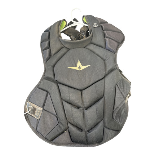 Vist Large View of Product Image Which is Used All-Star CPCC40PRO Catchers Chest Protector Black Adult