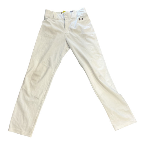 Vist Large View of Product Image Which is Used Under Armour BASEBALL PANTS BB/SB Pant Mens White MD Tall