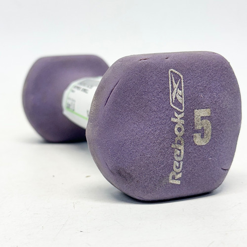Vist Large View of Product Image Which is Used Reebok Hex Dumbbell (Each) Purple 5 lb