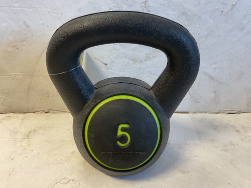 Vist Large View of Product Image Which is Used Proform Kettlebell Black And Neon Green 5 lb