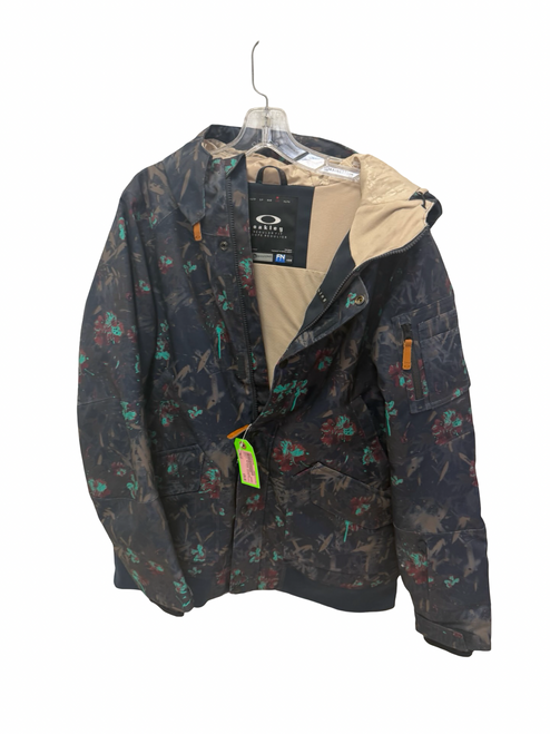 Vist Large View of Product Image Which is Used Oakley REVENGE BIOZONE 15K Womens Snow Jacket Navy Floral LG