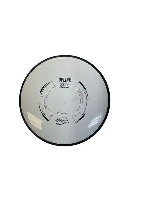 Vist Large View of Product Image Which is Used MVP NEU UPLINK Disc Golf Mid Range White 178g