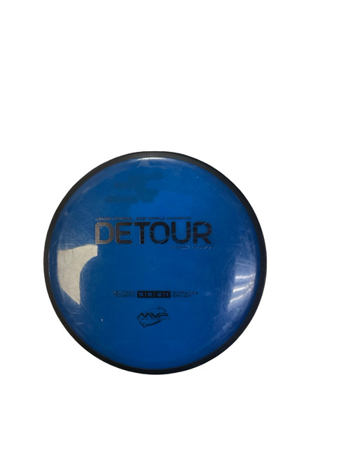 Vist Large View of Product Image Which is Used MVP NEU DETOUR Disc Golf Mid Range Royal Blue 179g