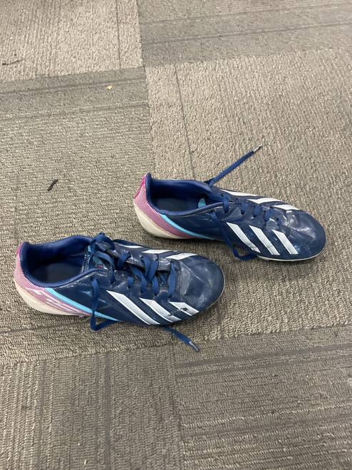 Vist Large View of Product Image Which is Used Adidas Soccer Cleats Navy Blue Junior 03