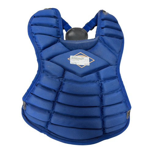 Vist Large View of Product Image Which is Used Diamond BLUE Catchers Chest Protector Royal Blue Youth