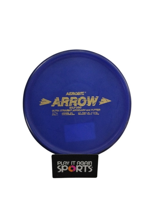 Vist Large View of Product Image Which is Used AEROBIE ARROW Disc Golf Putter Navy Blue