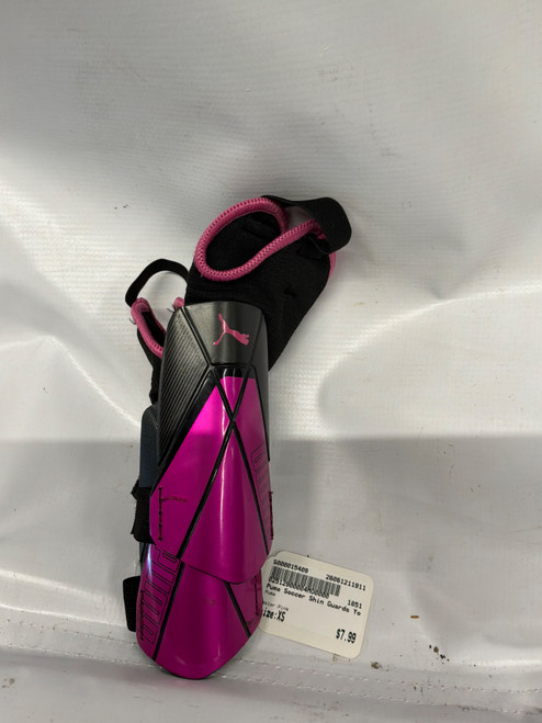 Vist Large View of Product Image Which is Used Puma Soccer Shin Guards Youth Pink XS