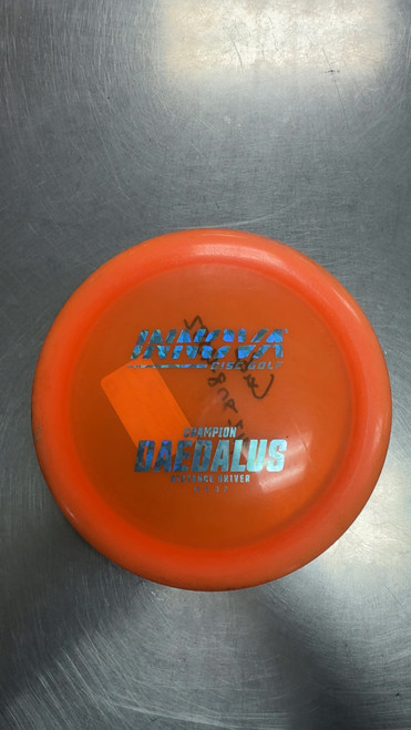 Vist Large View of Product Image Which is Used Innova DAEDALUS Disc Golf Driver Orange