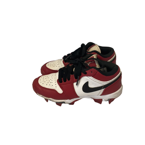 Vist Large View of Product Image Which is Used Nike AIR JORDAN MOLDED CLEAT BB/SB Cleats Red Junior 01