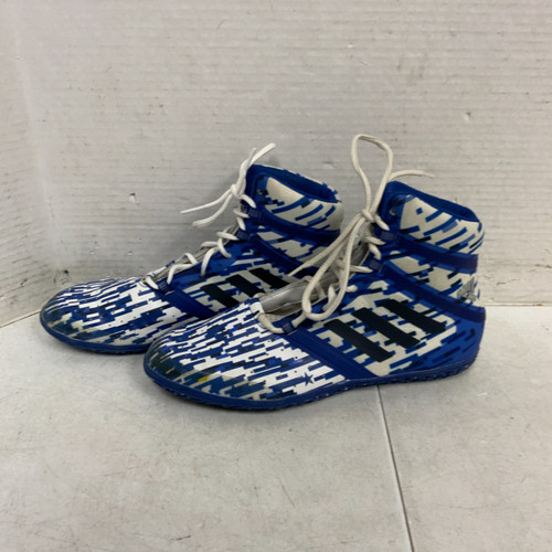 Vist Large View of Product Image Which is Used Adidas Wrestling Shoes Royal Blue Senior 6.5