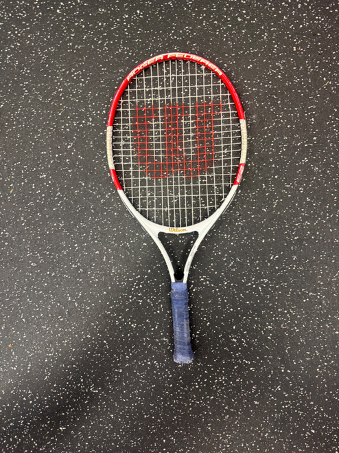 Vist Large View of Product Image Which is Used Wilson ROGER FEDERER Junior Tennis Racquet Red 23"