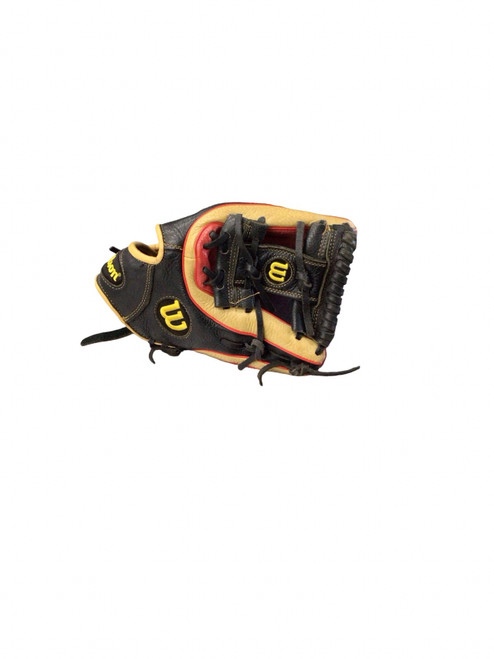 Vist Large View of Product Image Which is Used Wilson A550 BB/SB Glove RH Throw White/Black/Red 11 1/2"