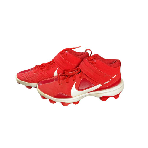 Vist Large View of Product Image Which is Used Nike SZ 5 NIKE TROUT CC6 BB/SB Cleats Red Senior 5