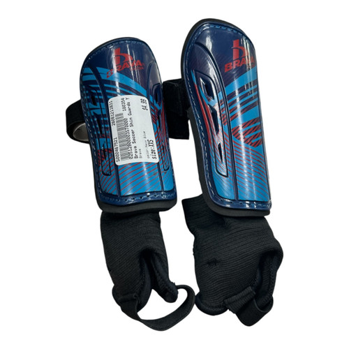 Vist Large View of Product Image Which is Used Brava Soccer Shin Guards Youth Navy Blue XXS