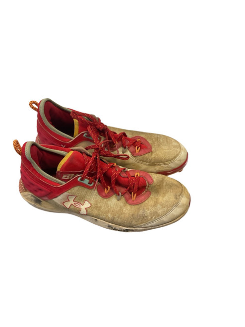 Vist Large View of Product Image Which is Used Under Armour BH BB/SB Cleats White Senior 12.5