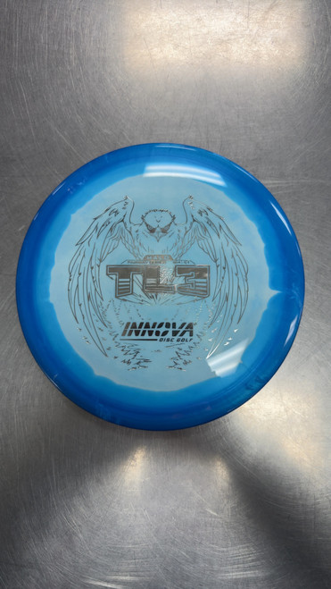 Vist Large View of Product Image Which is Used Innova HALO TL3 Disc Golf Driver Royal Blue