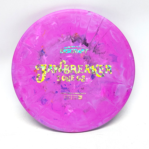 Vist Large View of Product Image Which is Used Discraft JAWBREAKER ZONE OS Disc Golf Putter Magenta 174g